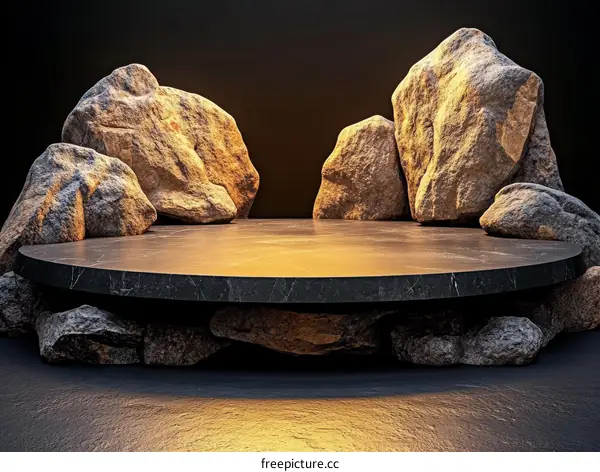 Modern Minimalist Stone Product Display