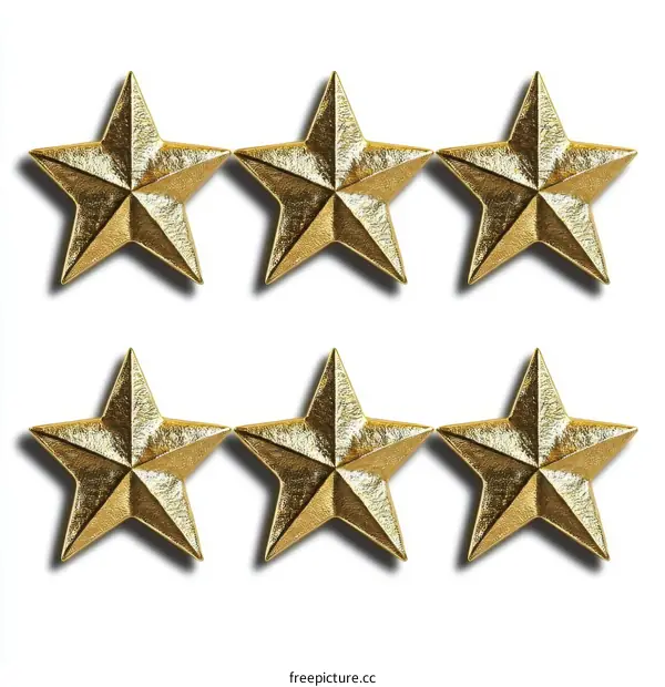 Five Gold Stars Pattern Design