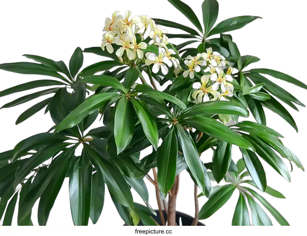 [Transparent Background PNG]Green Indoor Plant With White Flowers