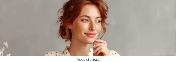 Beautiful Redhead Woman Portrait
