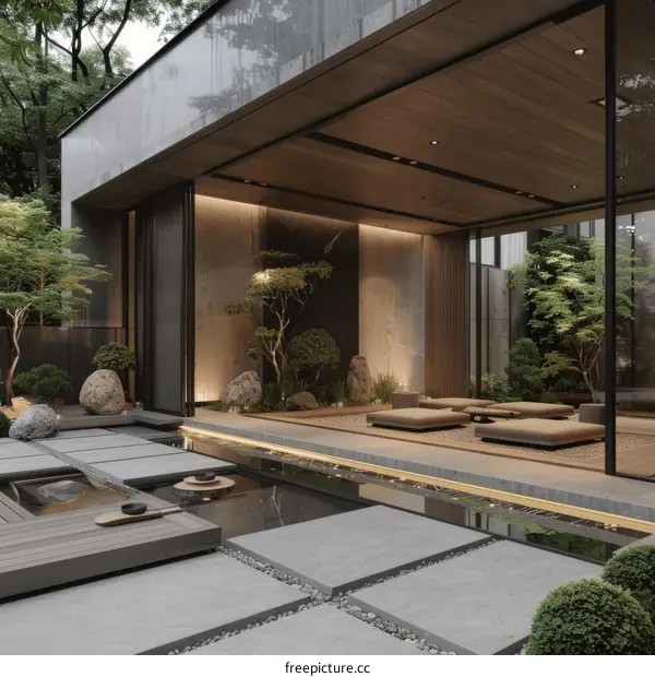 Zen Courtyard and Tea Room Sanctuary