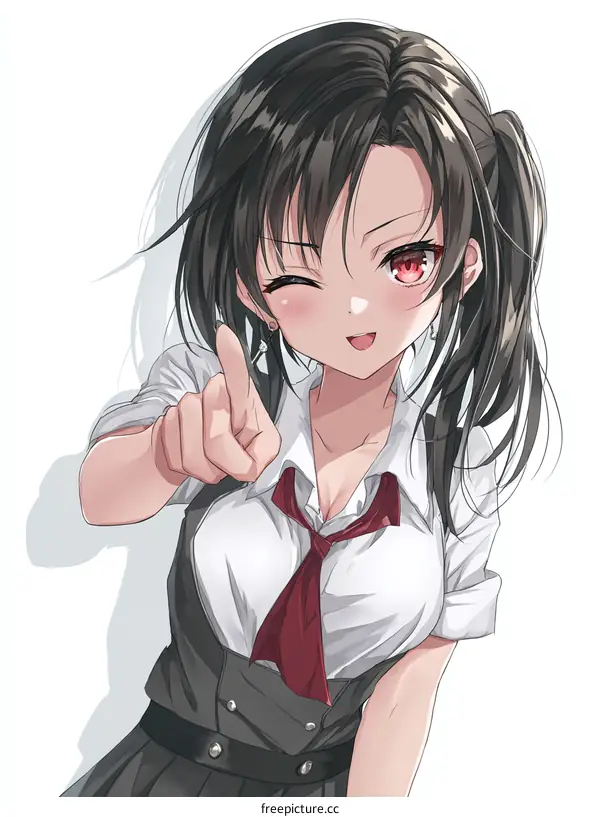 Charming School Girl Illustration