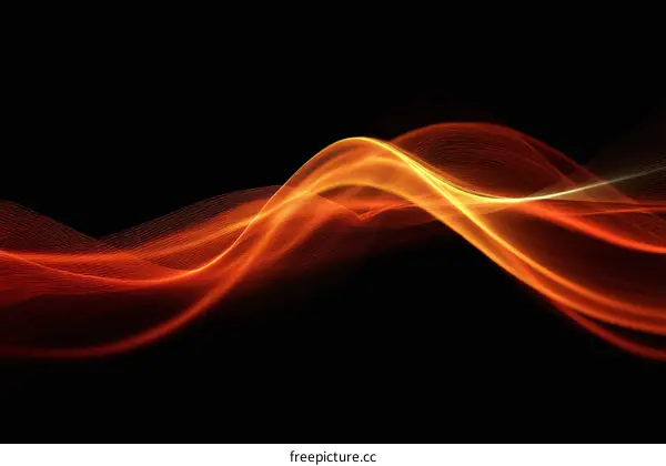 Abstract Fire Wave Background Design