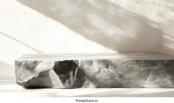 Natural Stone Display Platform in Daylight