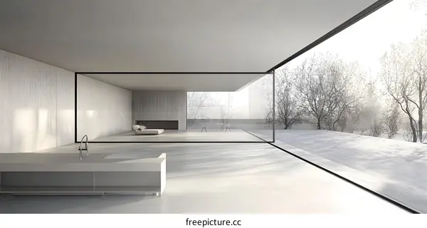 Minimalist Interior Design with Large Window