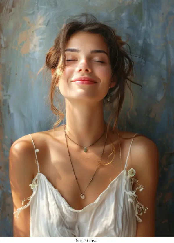 Beautiful Woman Relaxing in Soft Light