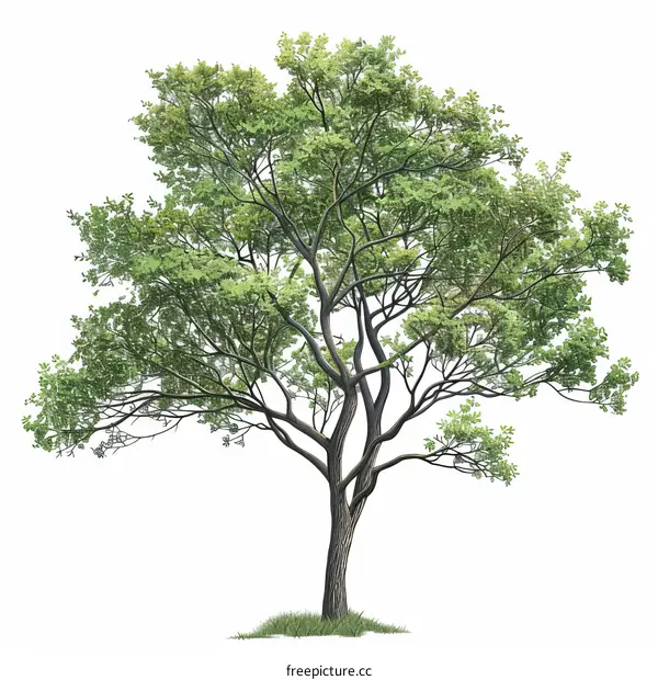 Majestic Green Tree with Thick Trunk