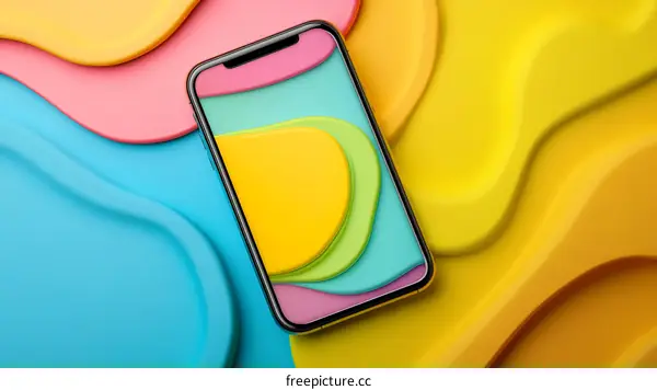 Phone with Abstract Background