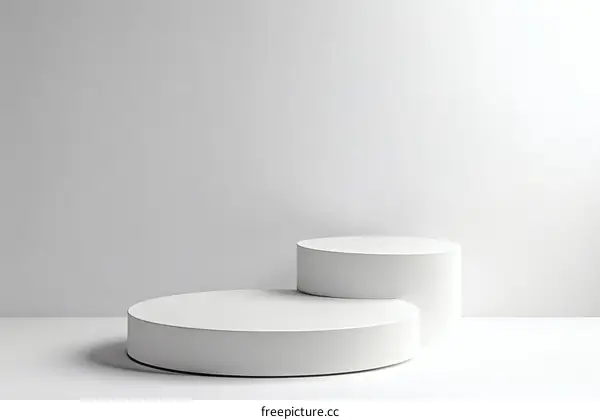Simple White Geometric Display Platform