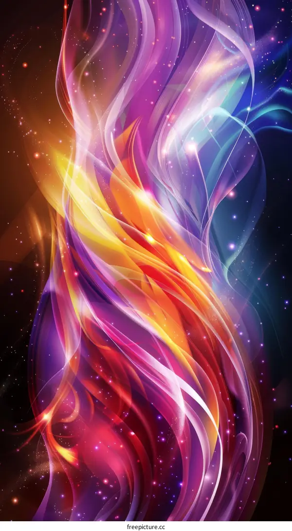 Abstract Colorful Flowing Design