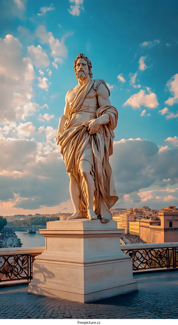 Ancient Roman Statue in the City of Rome