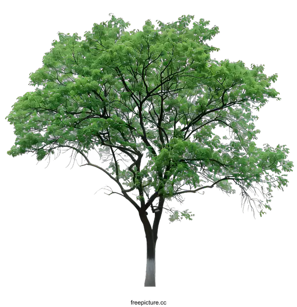 [Transparent Background PNG]Green Tree with White Background