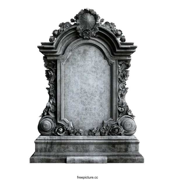 [Transparent Background PNG]Ornate Stone Monument Design