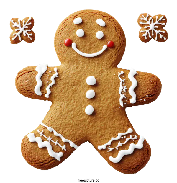 [Transparent Background PNG]Delicious Christmas Gingerbread Man Cookie