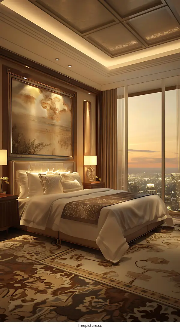 Luxury hotel room interior