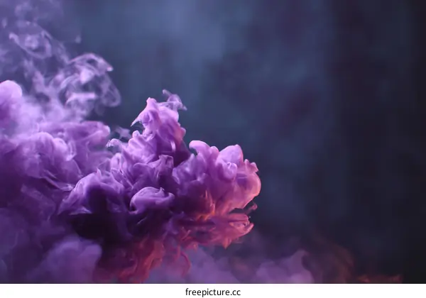 Purple Ink Cloud Abstract Art