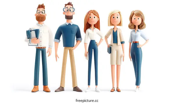 Cartoon Business Team Illustration