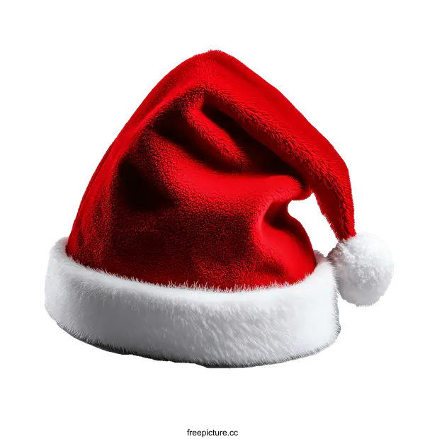 [Transparent Background PNG]Christmas Santa Hat on White Background