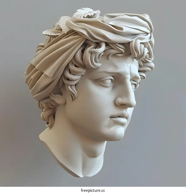 Portrait of a young man with a turban