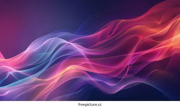 Abstract Neon Waves Background
