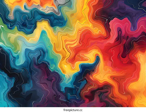 Colorful abstract painting
