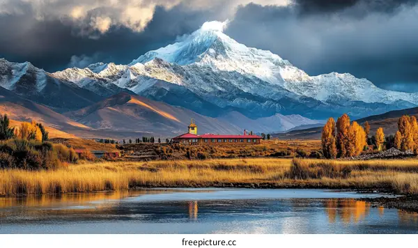 Majestic Mountains and Autumnal Landscape