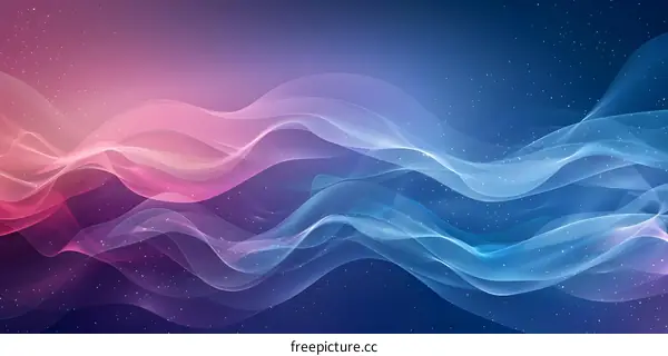 Blue and purple abstract waves background