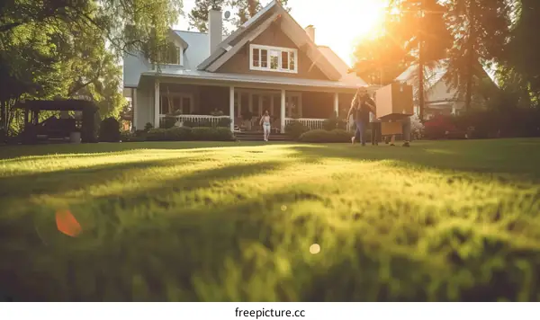 Family Moving Into Their New House