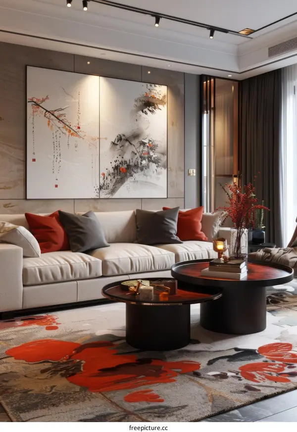 Comfortable Modern Chinese Style Living Room