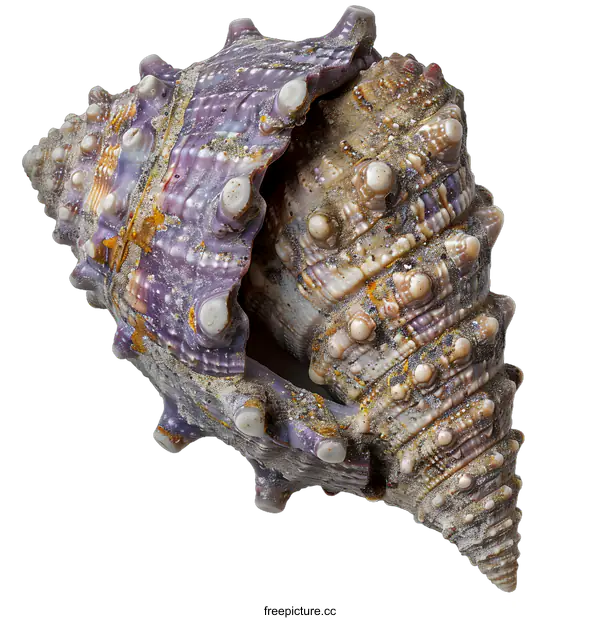 [Transparent Background PNG]Close up of seashells on a white background