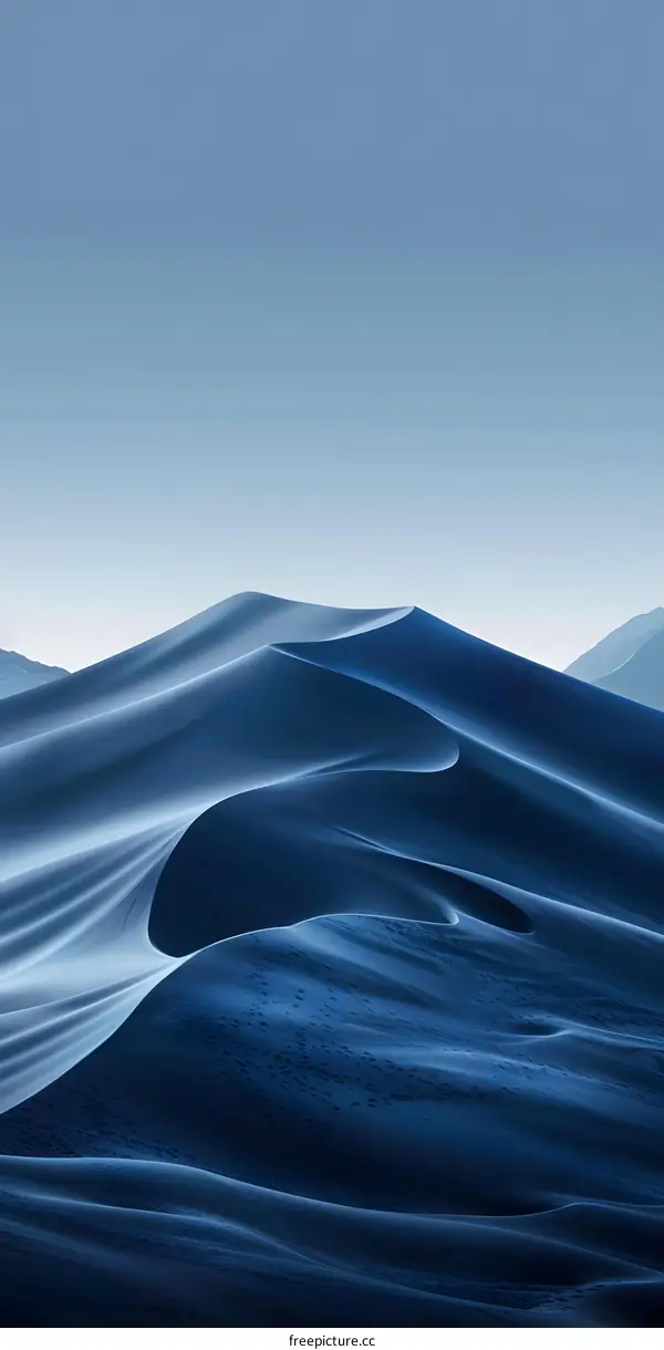 Blue Desert Dunes Landscape Photography
