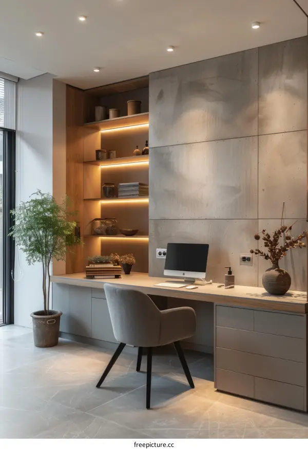 Minimalist Home Office Design with Clean Lines