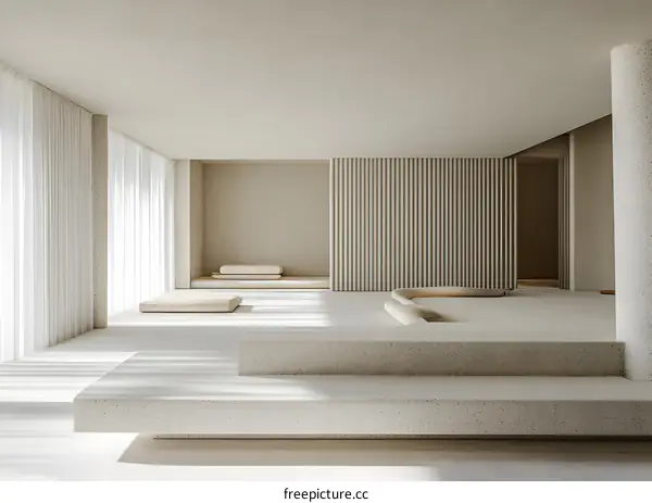 Minimalist Interior Design with White Walls and Natural Light