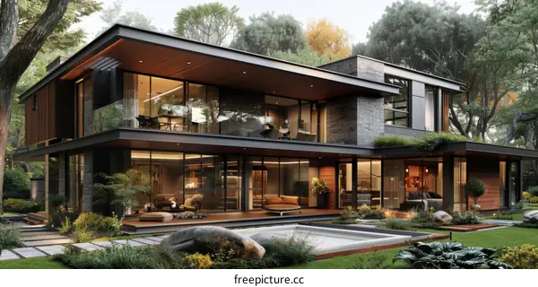 Modern Luxury House in a Forest Setting