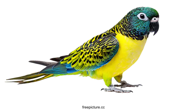 [Transparent Background PNG]Colorful Parrot Portrait on White Background