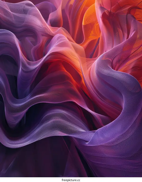 Abstract Colorful Flowing Shapes Background