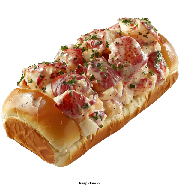 [Transparent Background PNG]Lobster Roll on White Background