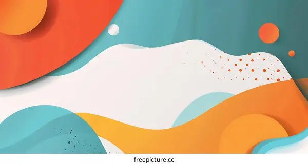 Abstract Orange and Blue Background Design