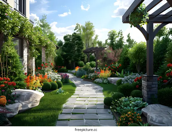 Garden landscape design renderings