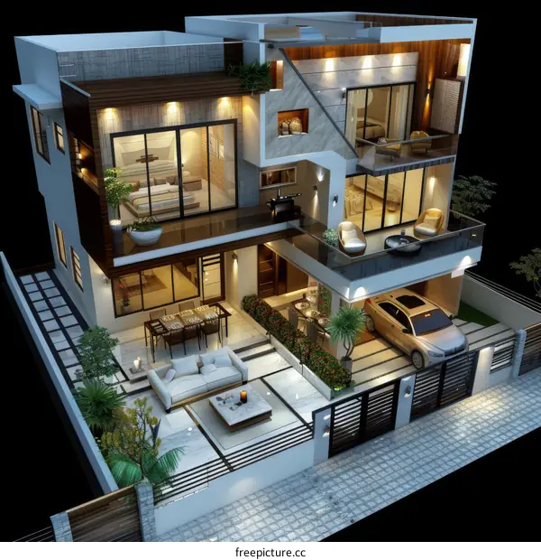 Modern Villa Exterior Design Visualization