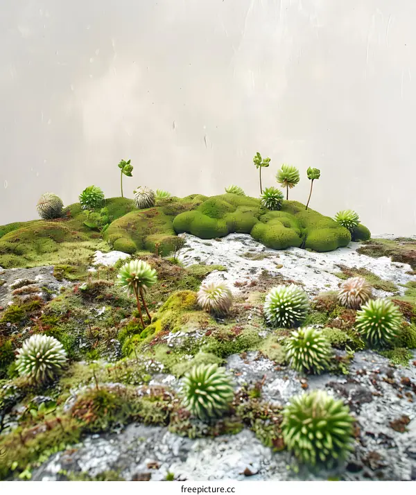 Green Mossy Stone Texture