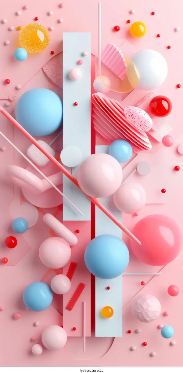 Colorful 3D Shapes and Spheres