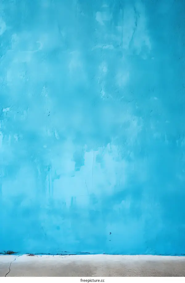 Blue painted concrete wall texture background