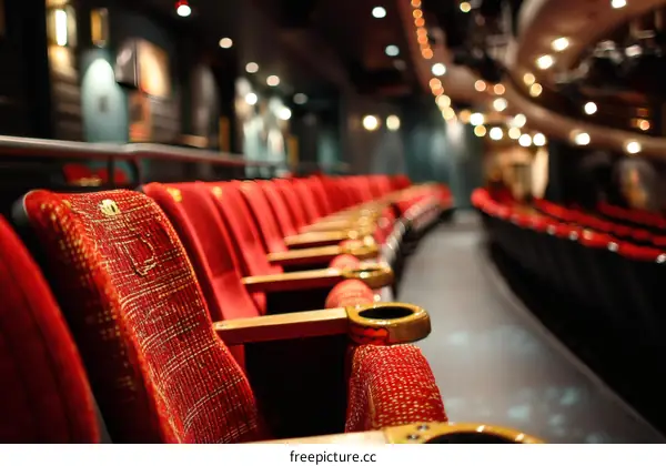 Red Theater Seats in the Auditorium