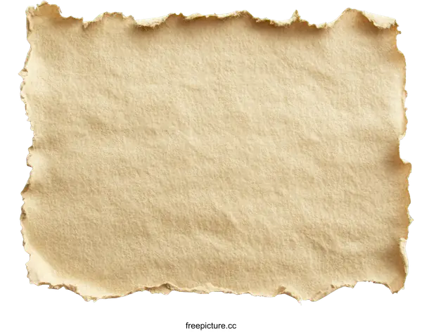 [Transparent Background PNG]Torn Piece of Vintage Paper Texture