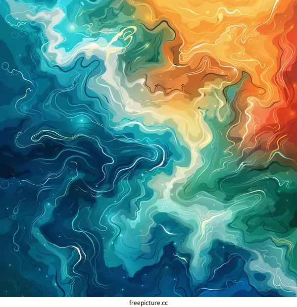 Colorful liquid marble texture background