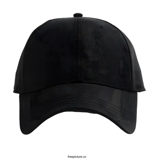 [Transparent Background PNG]Black Baseball Cap Mockup Isolated on White Background