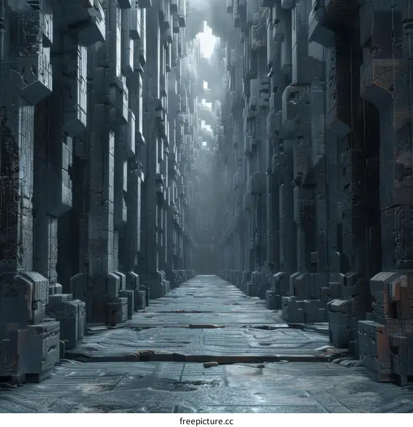 Futuristic Sci-Fi Corridor and Hallway