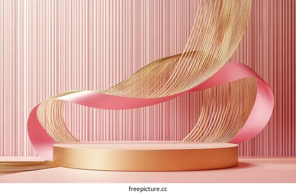 Pink and Gold Modern Product Display