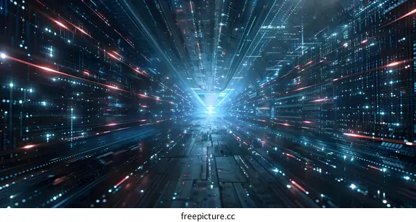 Digital Data Tunnel Background